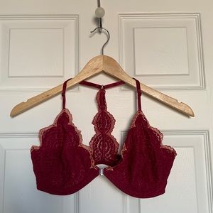 Free People front closure intimates underwire lace bra